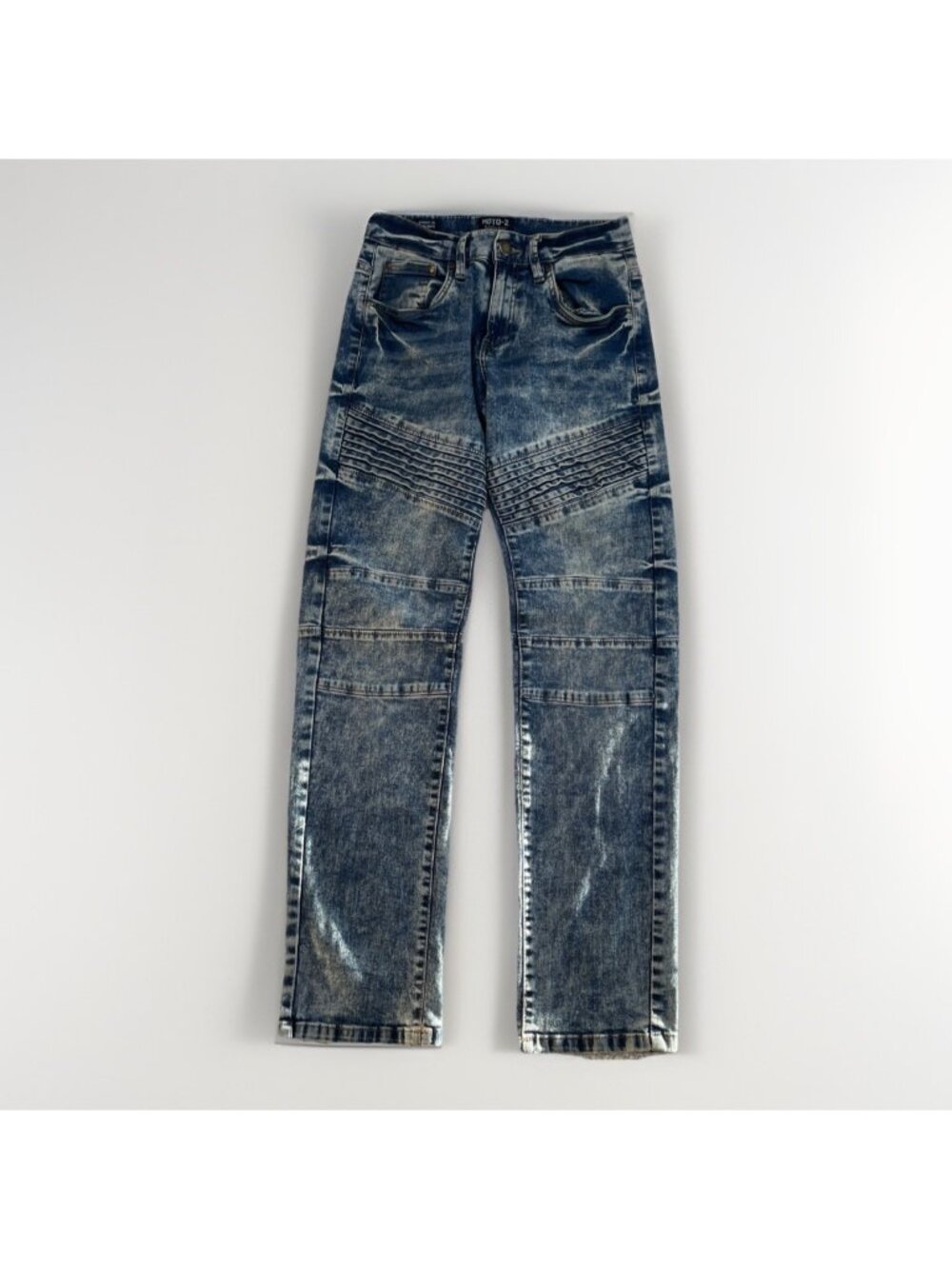 Y2K Moto 2 Mens Sz 28 Motorcycle Riding Jeans Grunge Acid Wash Distressed Raw*